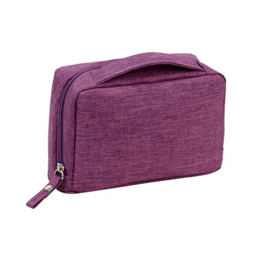 CPAOWEHF Make-up-Tasche, Kosmetiktasche, große Kapazität, Kulturbeutel, Make-up-Tasche für Damen, Reise-Kosmetiktasche, spritzwassergeschützte Handtasche, violett, Normal von CPAOWEHF