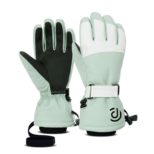 CPAOWEHF Rutschfeste Winter-Skihandschuhe, winddicht, warm, kaltes Wetter, atmungsaktiv, Snowboardhandschuhe für Damen und Herren von CPAOWEHF