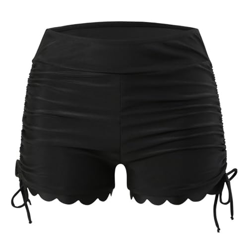 CPAOWEHF Schnell Trocknende Boardshorts Für Damen Hohe Taille Badeshorts Kordelzug Boardshorts Geraffte Badeshorts Badeanzug von CPAOWEHF