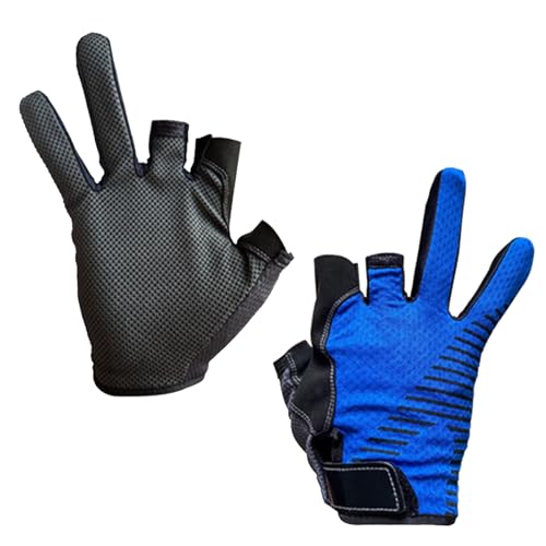 CPAOWEHF Schnell Trocknende rutschfeste Angelhandschuhe 3 Fingerlose Angelhandschuhe Atmungsaktive Outdoor Handschuhe Für Damen Und Herren Outdoor Aktivitäten von CPAOWEHF