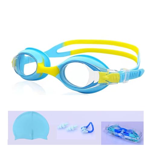 CPAOWEHF Schwimmbrille, auslaufsicher, mit Nasenklammer, Ohrstöpsel für Jungen, Mädchen, Kinder von CPAOWEHF