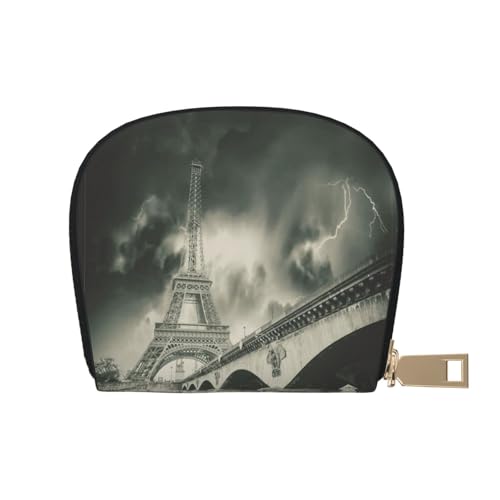 CPEOWZL Tower Print Ledertasche Shell Card Bag Kleine und praktische Aufbewahrungslösung, weiß, Einheitsgröße von CPEOWZL