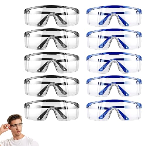 10 Stück Schutzbrille Arbeitsschutzbrille, Schutzbrille,Sicherheitsbrillen, Schutzbrille Für Brillenträger, Schutzbrillen Transparent, Labor Schutzbrille Chemie Schutzbrille für Herren Damen 10 Stück Schutzbrille Arbeitsschutzbrille, Schutzbrille,Sicherheitsbrillen, Schutzbrille Für Brillenträger, Schutzbrillen Transparent, Labor Schutzbrille Chemie Schutzbrille für Herren Damen von CPRNQY