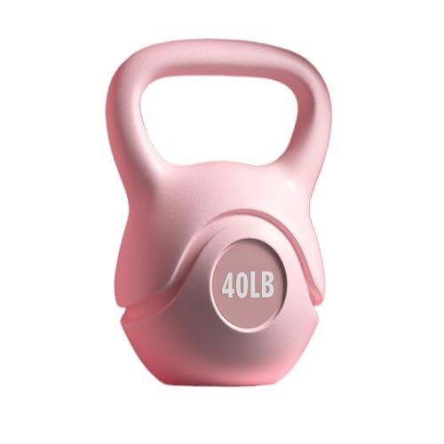 Hantelset Umweltfreundliche Kettlebell Fitness Home Einstellbares Gewicht Hantel Kettlebell-Basis Unterstützt Das Heben Des Wasserkochers Hantelset Mit Gewichten(Pink,20LB) von CPZone