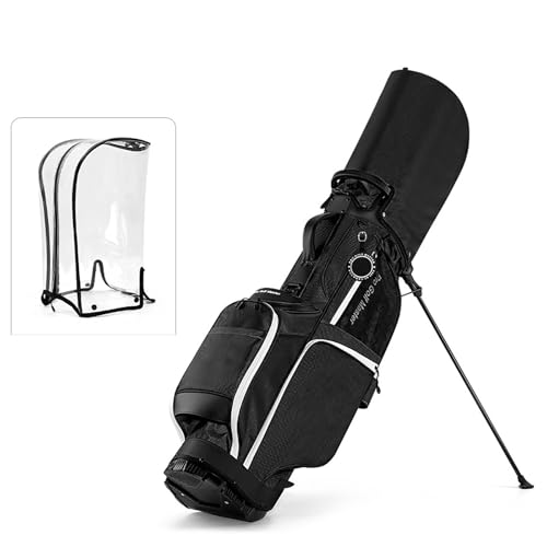 Golf Reisetaschen Leichte Golfschlägertaschen, Golf-Tragetasche mit großem Fassungsvermögen, Caddy-Tasche for Herren(Black) von CQAHDSEVF