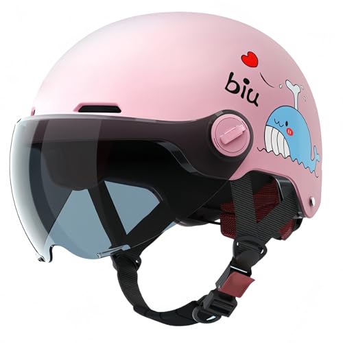 Kinderhelm Kinder-Fahrradhelm Leichter Verstellbarer Helm Kleinkinderhelm Kinder-Fahrradhelme Rollerhelm Skateboardhelm Für 4–15 Jahre B,(48-55CM) von CQHZCL