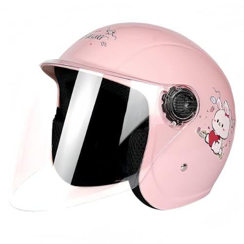 Kinderhelm Niedlicher Cartoon-Helm Multisport-Helm 6-12 Jahre Alter Kinder Leichter Fahrradhelm Zum Radfahren Skaten Roller A,(48-54CM) von CQHZCL