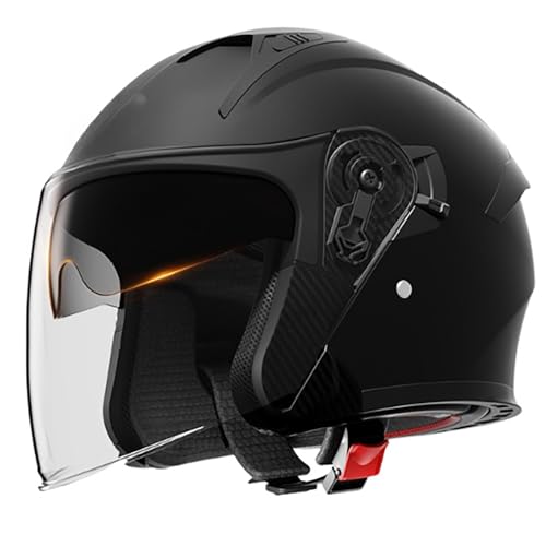 Motorradhelme Offener Motorradhelm 3/4 Motorradhelme Mit Doppelvisier Motorrad-Halbhelm Rollerhelm Unisex Fahrrad-Mopedhelm D,(54-62CM) von CQHZCL