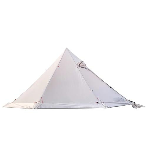 Eisfischerzelt 10,5' x 5,2' Campingzelt mit Herdanschluss, Outdoor-Tipi-Zelt für Familien, Camping, Rucksackreisen, Wandern Tunnelzelte(Gray) von CQJJXKYC