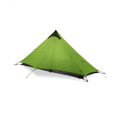 Eisfischerzelt Outdoor-Campingzelt für 1 Person, 3–4 Jahreszeiten, professionelles 15D-Silnylon-Stangenloses, ultraleichtes Wander-Campingzelt Tunnelzelte(Green 4 Seasons) von CQJJXKYC