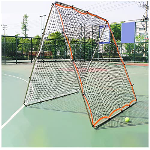 2,0 x 2,0 m Tennis-Rebounder, 8-Gang-Verstellbares Tennis-Rebound-Netz, Trainingsgerät, doppelte Tennis-Übungswand für Grundschläge und Volley-Tennis von CQLXZ