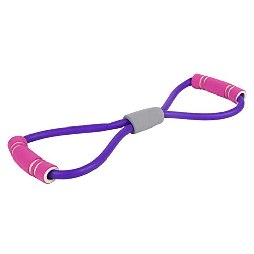 Brustzieher, 8-Wort-Brust-Expander-Seil, Workout, Muskel-Fitness, elastische Gummi-Widerstandsbänder (Farbe: Lila) von CQLXZ