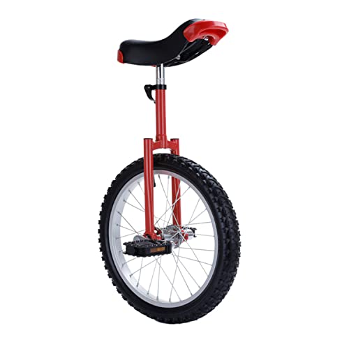 Einrad, Wettkampffahrrad, Einzelrad, Laufrad, Outdoor-Sport, Mountainbikes, Fitnessübungen mit leicht verstellbarem Sitz, rot-18 Zoll von CQLXZ