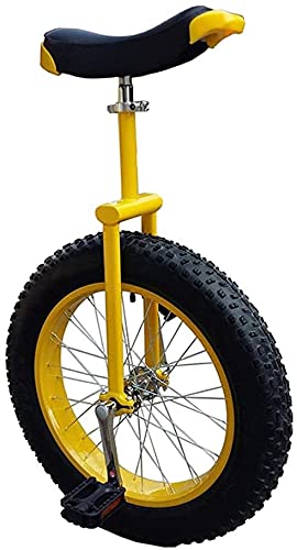 Einrad für Erwachsene und Kinder, 20-24-Zoll-Einräder für Kinder, Erwachsene, Anfänger und Teenager, bequemer Sattel, Einradsitz, Stahlgabelrahmen, Gummi-Mountainbike-Reifen für Unisex-Fahrrad, Bala von CQLXZ