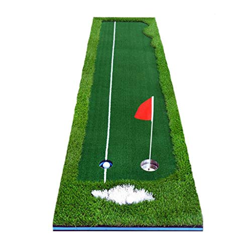 Golf-Putting-Green-Matte, Mini-Green-Fairway-Übungsdecke, Golf-Übungsmatte mit zusätzlicher Sichtlinie für den Hinterhof im Home-Office (Farbe: Einzelschuhe, Größe: 0,5 x 3 m) von CQLXZ