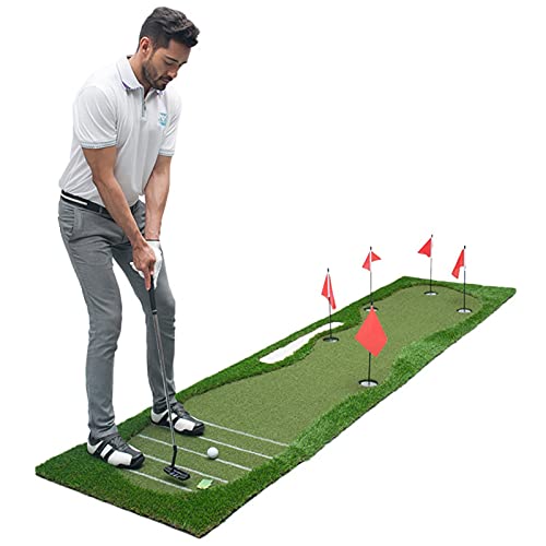 Golf-Putting-Matte, Golf-Green-Matte, Anfänger-Golf-Putting-Übungsmatte, Heim-/Büro-Golfmatte, faltbar und tragbar (Farbe: Stil 1, Größe: 0,8 x 3,5 m) von CQLXZ