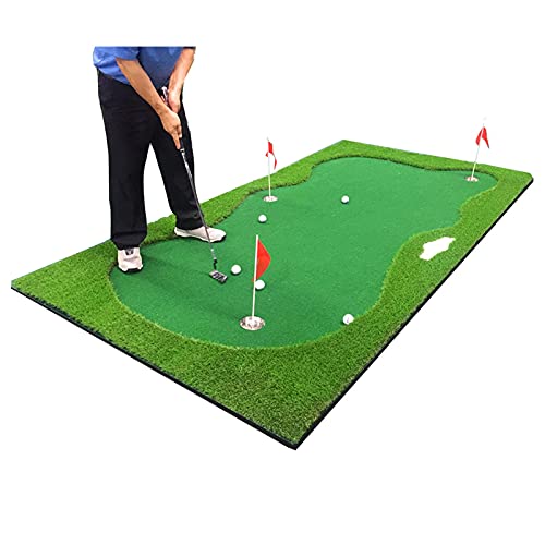 Golf-Putting-Matte, große Golf-Putting-Matte 3 m/4 m, Kunstrasen-Golfmatte für Garten/Büro/Wohnzimmer, Golf-Putting-Trainingsmatte (Farbe: Standard, Größe: 1 x 3 m) von CQLXZ