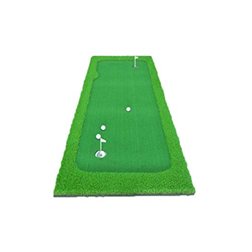 Putting-Übungsmatte, tragbare Golf-Putting-Green-Übungsmatte, Golf-Loch-Tragematte, Büro, Zuhause, Hinterhof (Farbe: Grün, Größe: 100 x 300 cm) von CQLXZ