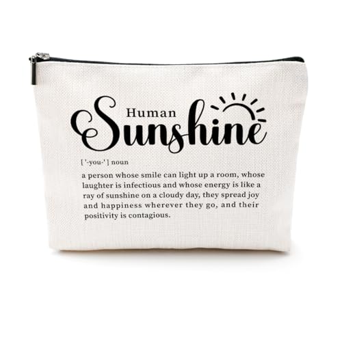 CQM Human Sunshine Work Besties Soul Sister Dankeschön-Geschenke für Frauen, Lehrer, Wertschätzungsgeschenke, Bürogeschenke, Make-up-Tasche, Mehrfarbig 0913, 9.6 x 7.4 inches von CQM