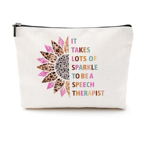 CQM Sprechtherapie-Geschenke, Make-up-Tasche, Logopäden, Geschenke, Sprachpathologen, SLP-Kosmetiktasche, Dankeschön-Geschenke, Mehrfarbig 0792, 9.6 x 7.4 inches von CQM