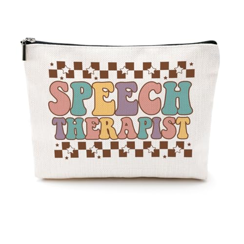 CQM Sprechtherapie-Geschenke, Make-up-Tasche, Logopäden, Geschenke, Sprachpathologen, SLP-Kosmetiktasche, Dankeschön-Geschenke, Mehrfarbig 0793, 9.6 x 7.4 inches von CQM