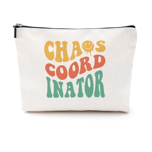 Chaos Koordinator Geschenke Make-up Tasche Mitarbeiter Lehrer Wertschätzung Dankeschön Geschenke für Kollegen, Chef, Manager, Mehrfarbig 0516, 9.6 x 7.4 inches von CQM