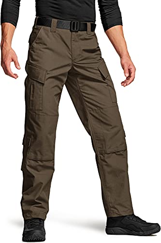 CQR Herren Militär Taktische Hose, MKampfhose, ACU Cargohose, wasserabweisend, Ripstop-Arbeitshose, Uap03 1pack - Tundra, XL Lang von CQR