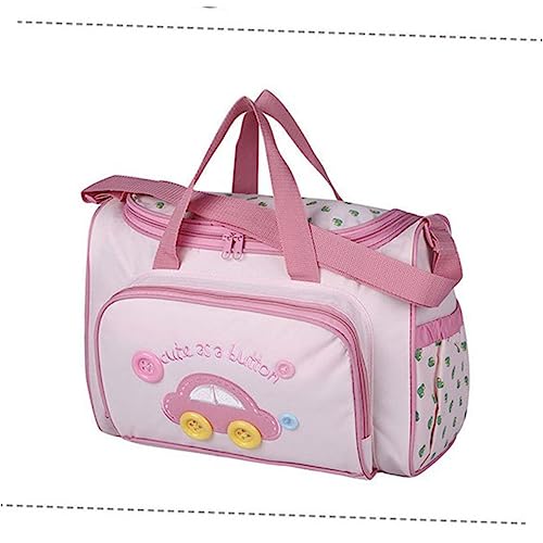 CRAFTHROU 4 1 Multifunktions Wickeltasche Für Reisen Große Kapazität Babywindel Und Wickelunterlage Tragetasche Im Rosa Design Ideal Für ütter Und Unterwegs von CRAFTHROU