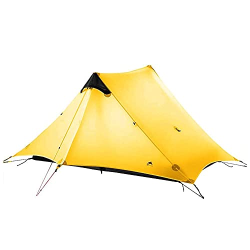 2-Personen-Zelte, Camping, zusammenklappbares Campingzelt, Sonnenschutz für den Außenbereich, wasserdicht, Doppellagiges Rucksackzelt, 3–4 Jahreszeiten, einfach aufzubauen, für Cam von CRBUDY
