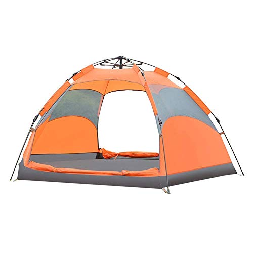 Campingzelt, Garten-Tipi, 3–5 Personen, doppelschichtiges Te, automatische Geschwindigkeit, offenes 6-Eck-Zelt, wild, geeignet für Frühlingsreisen, Übernachtung im Freien, 230 x 16 von CRBUDY