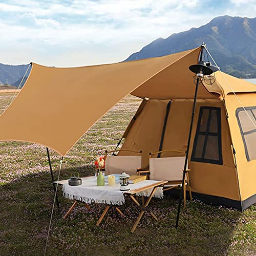 Doppelte Pop-Up-Zelte für den Außenbereich zum Camping, 4-Personen-Sofort-Verdunkelungszelte für die Familie mit Vorraum und Regendach, leichte 4-Jahreszeiten-Familienzelte, einfac von CRBUDY