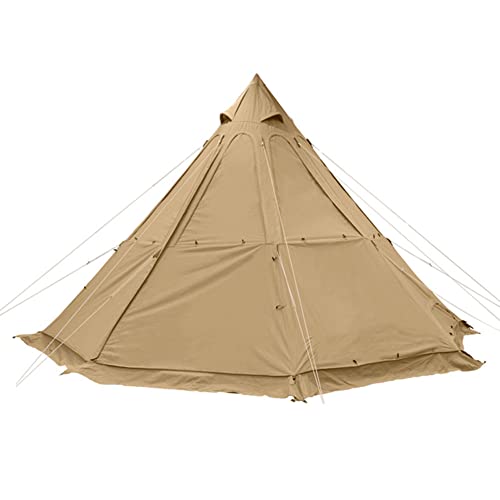 Indianer-Tipi-Zelt für Erwachsene, atmungsaktives Pyramidenzelt, Baumwoll-Rundzelt für Familien-Glamping, leichtes Tipi-Campingzelt für 5–8 Personen von CRBUDY