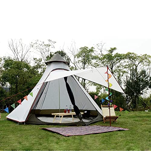 Indianerzelt Tipi Outdoor wasserdichtes Doppellagiges Camping-Turmzelt Familiencampingzelt Jurte Tipi-Zelt für Outdoor-Wanderungen 3-4 Personen von CRBUDY