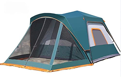 Outdoor-Campingzelt, vollautomatisches, schnell zu öffnendes Zelt für 3–4, 5–8 Personen, Dickes, regenfestes Outdoor-Campingzelt, 1 Halle, 1 Zimmer, 1 Tür, 3 Fenster von CRBUDY