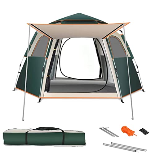 Tragbares, leichtes Rucksackzelt – ultraleichtes, wasserdichtes 3-Jahreszeiten-Campingzelt, großes, einfach aufzubauendes Zelt für Familien, Outdoor, Wandern und Bergsteigen (3–4 P von CRBUDY