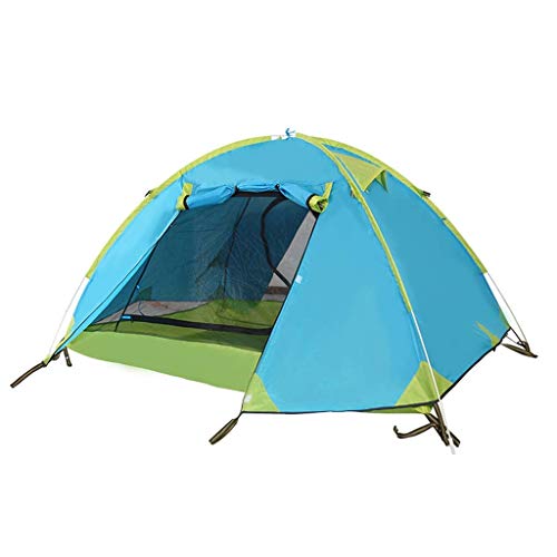 Tragbares Campitent-Zelt für 1–2 Personen, doppellagig, wasserdicht, für 4 Jahreszeiten, Familienzelt, automatisches Pop-up-Zelt für den Außenbereich, 2 Farben (Blau A) von CRBUDY