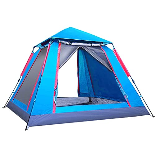 Tragbares Campitent für 2–3 Personen, automatisches Sofortzelt, wasserdicht, Winddicht, belüftet, geeignet für Outdoor- und Hikitrips (Blau a) von CRBUDY
