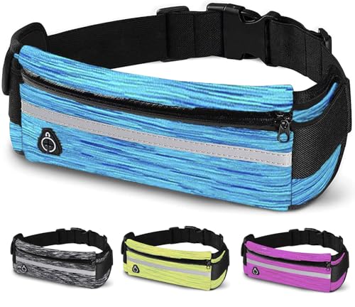 laufgürtel, Handytasche joggen aus Neopren, lauftasche Jogging wasserdicht, mit verstellbarem Riemen für iPhone 14,13,12/Pro/XR/XS/X/8, laufgürtel Handy, Running Belt, joggen Handytasche (Blau) von CREADY