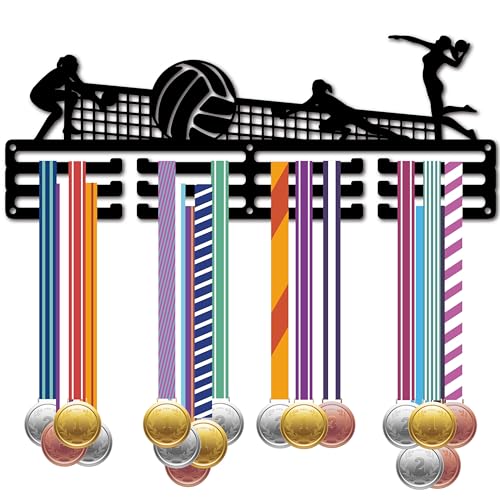 CREATCABIN Beach-Volleyball-Medaillenhalter,Medaillenaufhänger,Medaillen-Wandhalterung,Rahmen,Sport-Hängesportler,Metall,Eisen,Schwarz,Organizer-Rack Zum Aufhängen von 60 Medaillen,Fußball 40x15cm CREATCABIN Beach-Volleyball-Medaillenhalter,Medaillenaufhänger,Medaillen-Wandhalterung,Rahmen,Sport-Hängesportler,Metall,Eisen,Schwarz,Organizer-Rack Zum Aufhängen von 60 Medaillen,Fußball 40x15cm von CREATCABIN