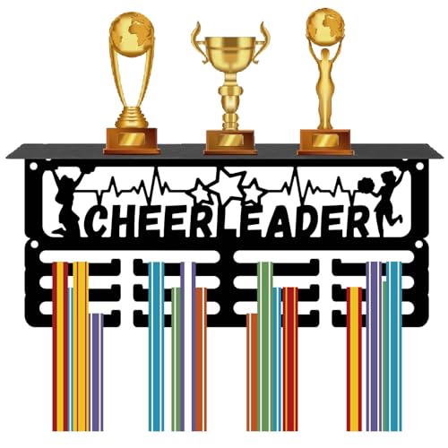 CREATCABIN Cheerleader-Medaillenhalter,Trophäenregal,Medaillenaufhänger,Ausstellungsständer,Hängende Auszeichnungen Mit Regalständer,3 Linien-Design,Für 70+Medaillen,Cheerleading-Rennsieger,29x13x10cm CREATCABIN Cheerleader-Medaillenhalter,Trophäenregal,Medaillenaufhänger,Ausstellungsständer,Hängende Auszeichnungen Mit Regalständer,3 Linien-Design,Für 70+Medaillen,Cheerleading-Rennsieger,29x13x10cm von CREATCABIN
