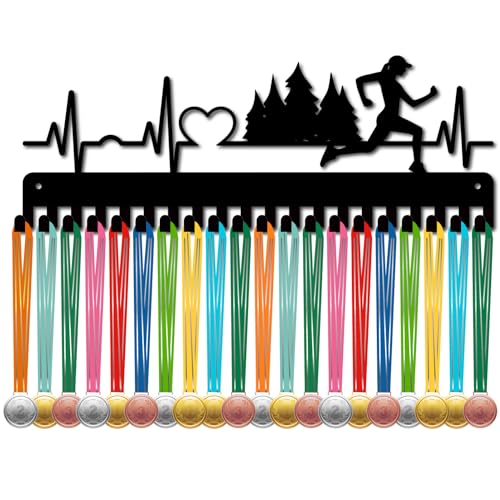 CREATCABIN Lauf-Medaillenhalter,Display,Marathon-Läufer,Medaillenaufhänger,Sportrahmen,Haken,Eisenregal,Wandmontage,Medaillenständer,Organizer Zum Aufhängen von Über 60 Medaillen,Laufathlet,40x15cm CREATCABIN Lauf-Medaillenhalter,Display,Marathon-Läufer,Medaillenaufhänger,Sportrahmen,Haken,Eisenregal,Wandmontage,Medaillenständer,Organizer Zum Aufhängen von Über 60 Medaillen,Laufathlet,40x15cm von CREATCABIN