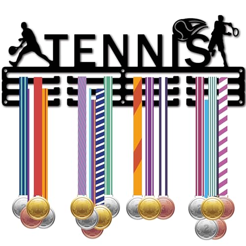 CREATCABIN Tennis-Medaillen-Aufhänger,Display,Sport-Medaillenhalter,Schwarzes Metall,Zum Aufhängen,Auszeichnungen,Band,Sportler,Spieler,Eisen,Regalmontage,Dekor Für Wandabzeichen,Wettbewerb,40x15cm CREATCABIN Tennis-Medaillen-Aufhänger,Display,Sport-Medaillenhalter,Schwarzes Metall,Zum Aufhängen,Auszeichnungen,Band,Sportler,Spieler,Eisen,Regalmontage,Dekor Für Wandabzeichen,Wettbewerb,40x15cm von CREATCABIN
