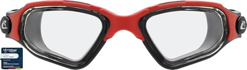 CRESSI Clear Eyes Goggles Black/Red - Unisex Schwimmbrille aus reinem Silikon mit Molekularer Anti Beschlag Scheibenbehandlung, Schwarz/Rot Klare Brillengläser, Einheitsgröße CRESSI Clear Eyes Goggles Black/Red - Unisex Schwimmbrille aus reinem Silikon mit Molekularer Anti Beschlag Scheibenbehandlung, Schwarz/Rot Klare Brillengläser, Einheitsgröße von CRESSI