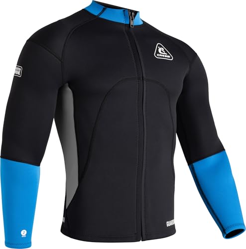 CRESSI Men's Guardian Neoprene Jacket 2mm Doppelt Gefütterte Neoprenjacke, Schwarz/Blau, S/2 CRESSI Men's Guardian Neoprene Jacket 2mm Doppelt Gefütterte Neoprenjacke, Schwarz/Blau, S/2 von CRESSI
