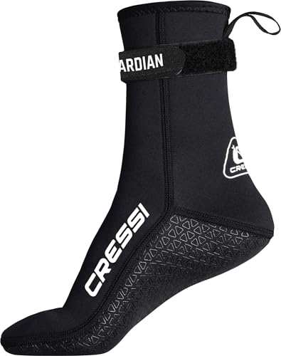 CRESSI Unisex-Adult Guardian Mid-High 2mm Neopren Mittelhohe Socken mit Klettverschluss, Schwarz, M CRESSI Unisex-Adult Guardian Mid-High 2mm Neopren Mittelhohe Socken mit Klettverschluss, Schwarz, M von CRESSI