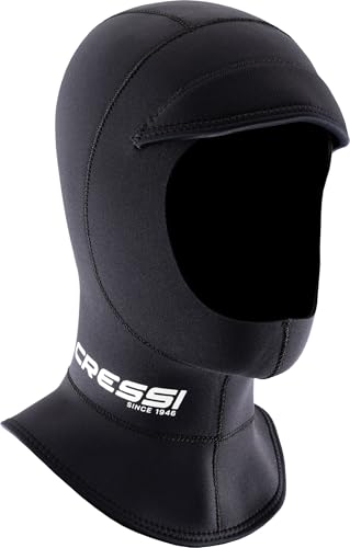 CRESSI Unisex-Adult Guardian Peaked Hood Kapuze mit 2 mm Dickem, Doppelt Gefüttertem Neoprenvisier, Schwarz, 2XL/6 CRESSI Unisex-Adult Guardian Peaked Hood Kapuze mit 2 mm Dickem, Doppelt Gefüttertem Neoprenvisier, Schwarz, 2XL/6 von CRESSI