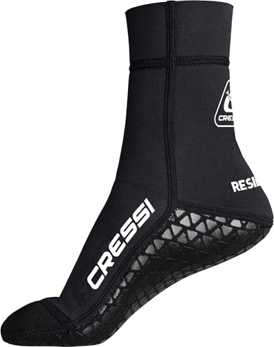 CRESSI Unisex-Adult Resilient Pro 2 mm Neoprensocken Schwarz mit Doppeltem Futter und Rutschfester, Gummierter Sohle, S CRESSI Unisex-Adult Resilient Pro 2 mm Neoprensocken Schwarz mit Doppeltem Futter und Rutschfester, Gummierter Sohle, S von CRESSI