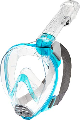 Cressi Baron Full Face Mask, Vollgesichtsmaske zum Anti-Fog-Schnorcheln, Komfortgesicht, Auslassventil und trockenes Mundstück, erhältlich für Erwachsene und Kinder, Transparent/Aquamarin, M/L Cressi Baron Full Face Mask, Vollgesichtsmaske zum Anti-Fog-Schnorcheln, Komfortgesicht, Auslassventil und trockenes Mundstück, erhältlich für Erwachsene und Kinder, Transparent/Aquamarin, M/L von CRESSI