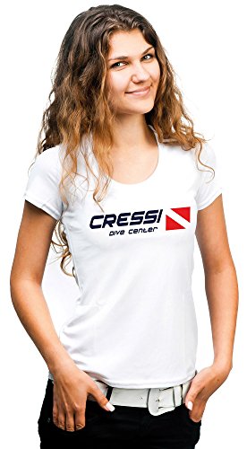 Cressi Damen T-Shirt Dive Center, weiß, L von CRESSI