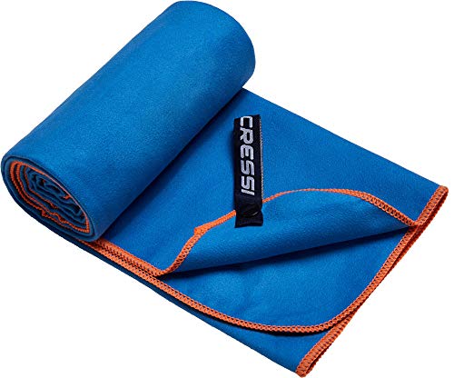 Cressi Schnelltrockentuch, Mikrofaser Unisex-Sporthandtuch für Erwachsene, Blau/Orange, 160 x 80 cm Cressi Schnelltrockentuch, Mikrofaser Unisex-Sporthandtuch für Erwachsene, Blau/Orange, 160 x 80 cm von CRESSI